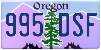 OR license plate 995DSF