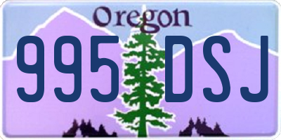 OR license plate 995DSJ