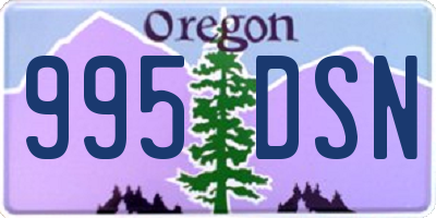 OR license plate 995DSN