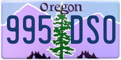 OR license plate 995DSO