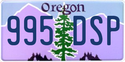 OR license plate 995DSP