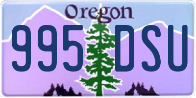 OR license plate 995DSU