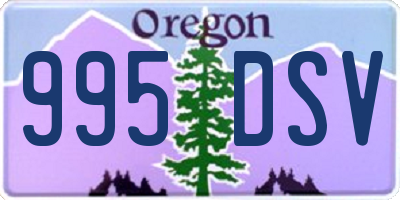 OR license plate 995DSV