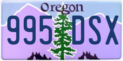 OR license plate 995DSX