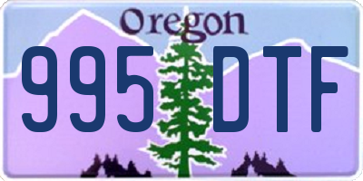 OR license plate 995DTF