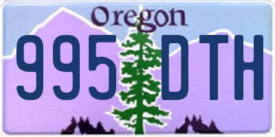OR license plate 995DTH
