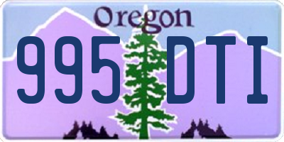 OR license plate 995DTI
