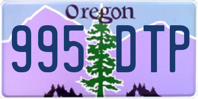 OR license plate 995DTP