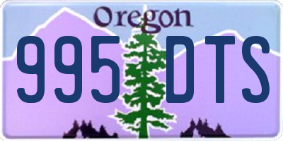 OR license plate 995DTS