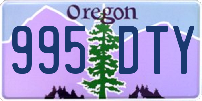 OR license plate 995DTY