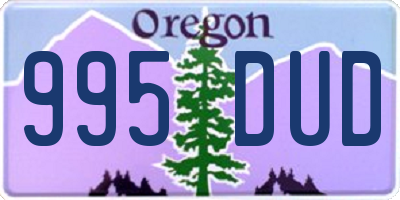 OR license plate 995DUD