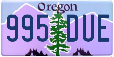 OR license plate 995DUE