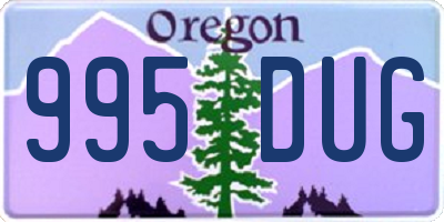 OR license plate 995DUG