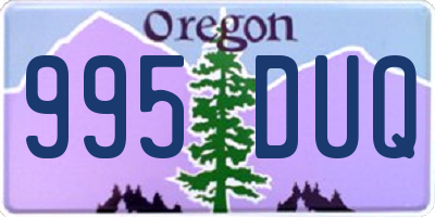 OR license plate 995DUQ