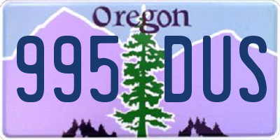 OR license plate 995DUS