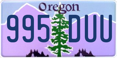OR license plate 995DUU