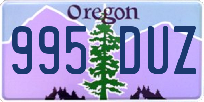 OR license plate 995DUZ