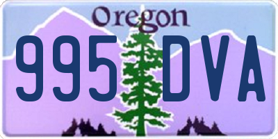 OR license plate 995DVA
