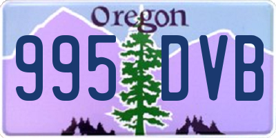 OR license plate 995DVB