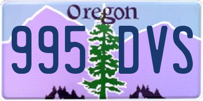 OR license plate 995DVS