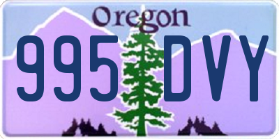 OR license plate 995DVY