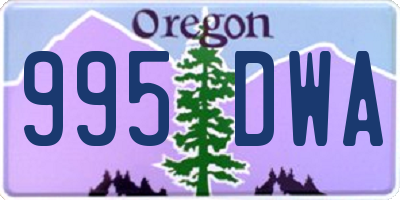 OR license plate 995DWA