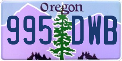 OR license plate 995DWB