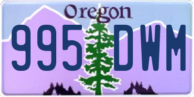 OR license plate 995DWM