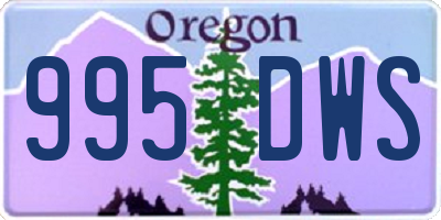 OR license plate 995DWS