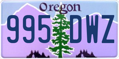 OR license plate 995DWZ