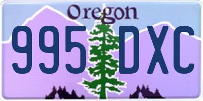 OR license plate 995DXC