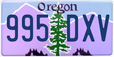 OR license plate 995DXV