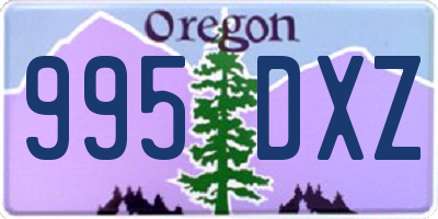 OR license plate 995DXZ