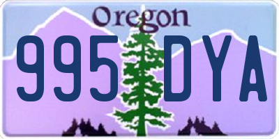 OR license plate 995DYA