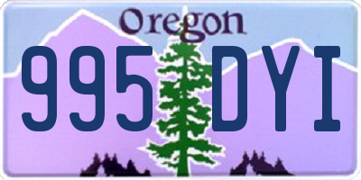 OR license plate 995DYI