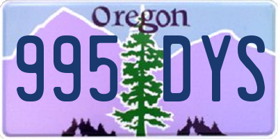 OR license plate 995DYS