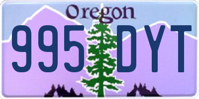 OR license plate 995DYT