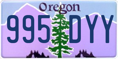 OR license plate 995DYY