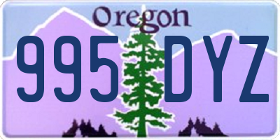 OR license plate 995DYZ
