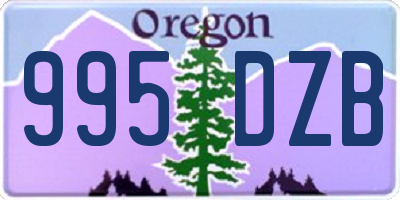 OR license plate 995DZB
