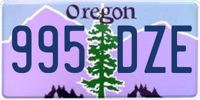 OR license plate 995DZE