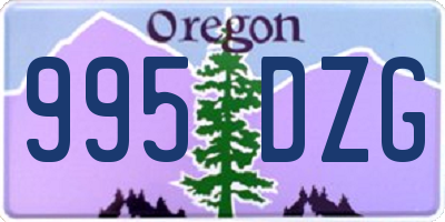 OR license plate 995DZG