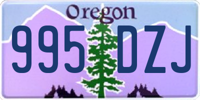 OR license plate 995DZJ