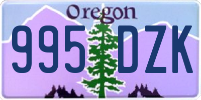 OR license plate 995DZK