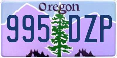 OR license plate 995DZP