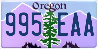 OR license plate 995EAA