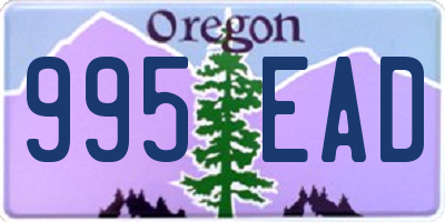 OR license plate 995EAD