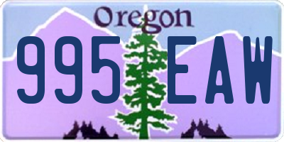 OR license plate 995EAW