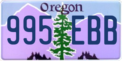 OR license plate 995EBB