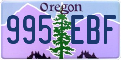OR license plate 995EBF